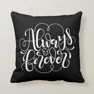 Coussin Toujours et à jamais - couleur personnalisée et su