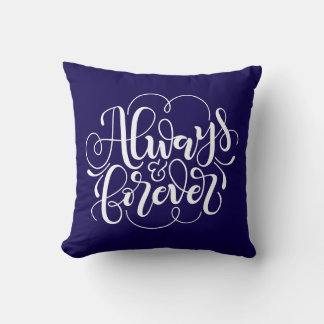 Coussin Toujours et à jamais - couleur personnalisée et su