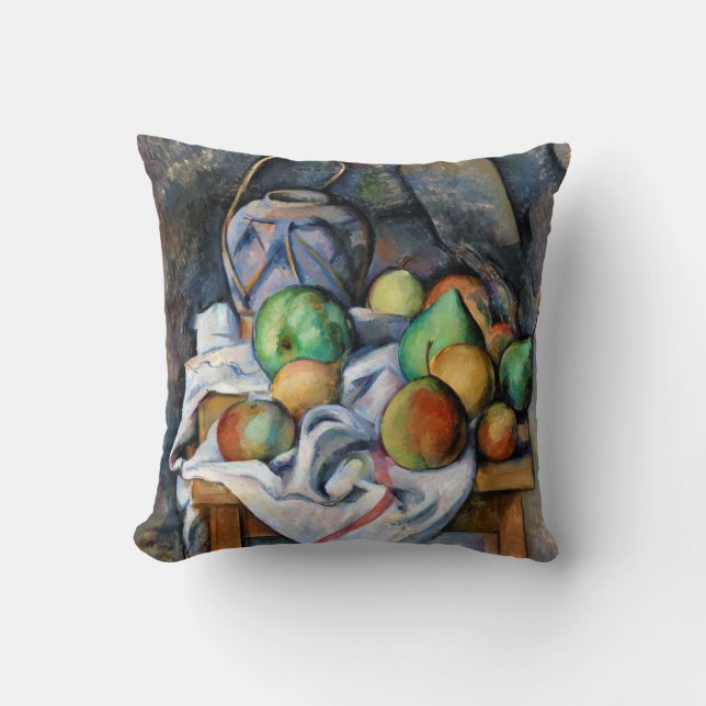 Coussin Toujours la vie avec les fruits, Paul Cezanne (Recto)
