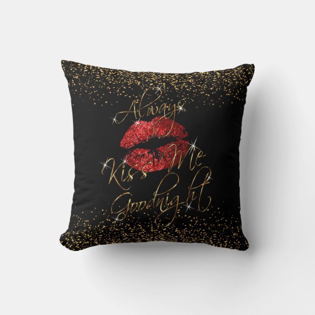 Coussin Toujours M'Embrasser Bonne nuit (Recto)