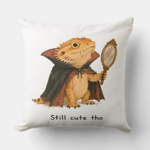Coussin Toujours mignon, l'art du dragon barbu vampire