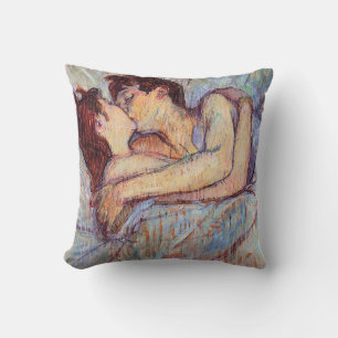 Coussin Toulouse Lautrec - En Lit Les Amoureux Lesbiens Ba