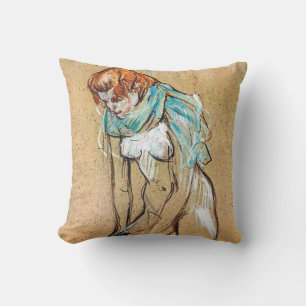 Coussin Toulouse-Lautrec - Femme qui tire son bas