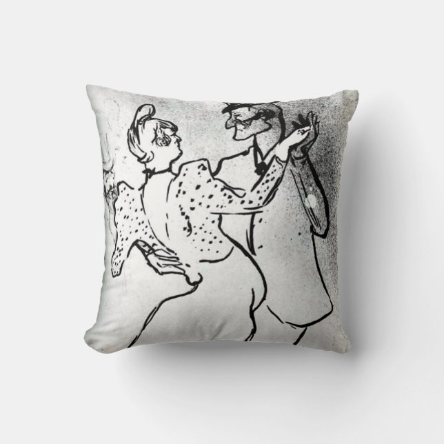Coussin Toulouse-Lautrec : La Goulue et Valentin, Valtz (Recto)