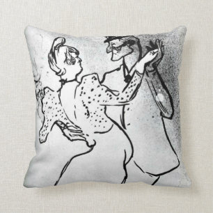 Coussin Toulouse-Lautrec : La Goulue et Valentin, Valtz