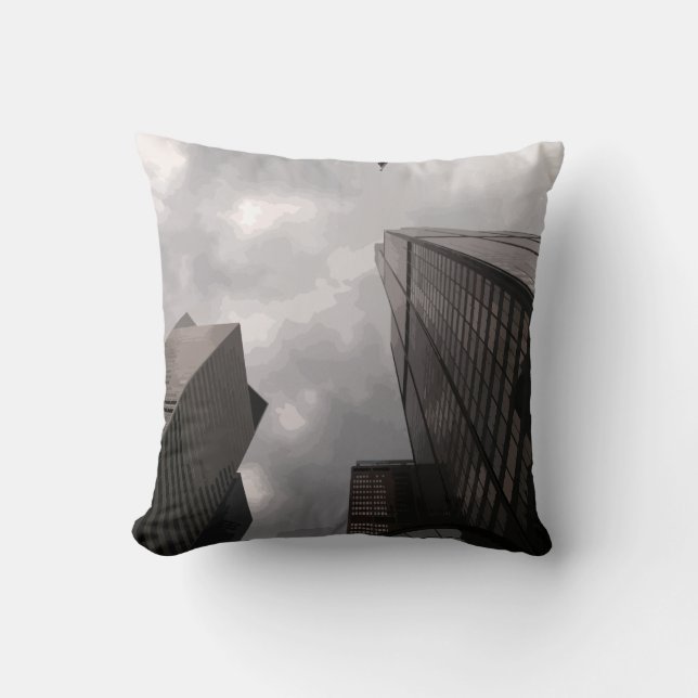 Coussin Tour dans la ville. (Recto)