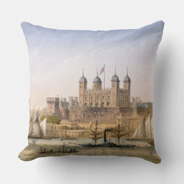 Coussin Tour de Londres, c.1862 (litho de couleur) (Recto)