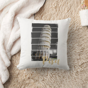 Coussin Tour de Pise Italie Vintage Souvenir Retro