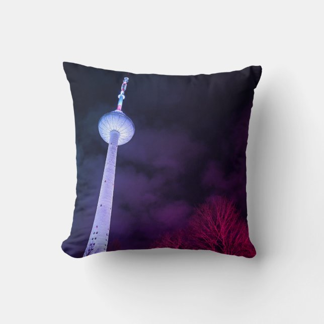 Coussin Tour de télévision la plus haute de Vilnius - Tour (Recto)