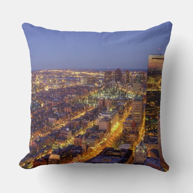 Coussin Tour du centre de Boston et de Hancock (Recto)