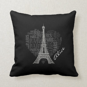 Coussin Tour Eiffel adorable de Paris   d'amour