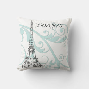 Coussin Tour Eiffel avec Enroulements