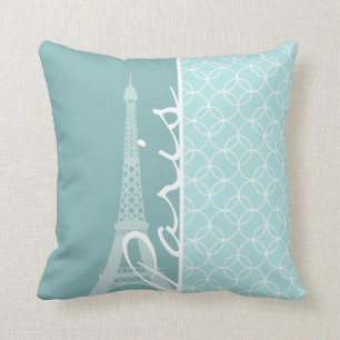 Coussin Tour Eiffel de bleus layette ; Paris
