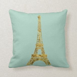 Coussin Tour Eiffel de charme d'or