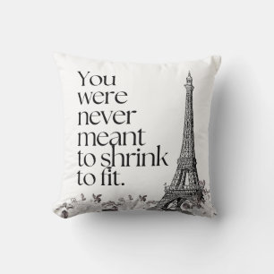 Coussin Tour Eiffel de Paris Art mural de citation motivat