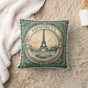 Coussin Tour Eiffel France Paris France Vert