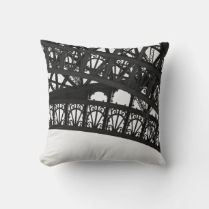 Coussin Tour Eiffel Noir et Blanc Arc Jeu d'oreiller