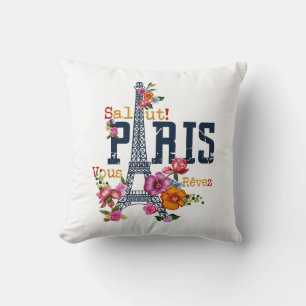 Coussin Tour Eiffel Paris Chemise Salut Flower Paris Fra