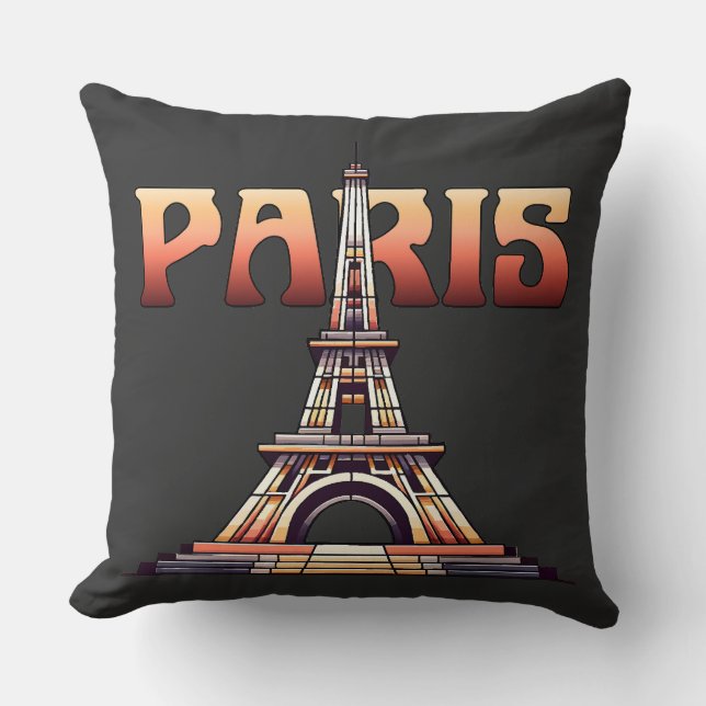 Coussin Tour Eiffel Paris France (Recto)