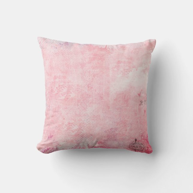 Coussin Tour eiffel Paris pigeons vintages (Recto)