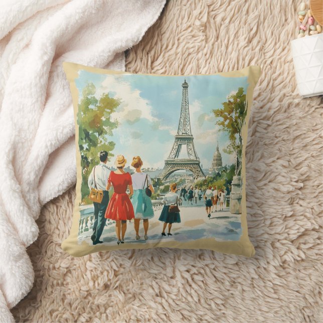 Coussin Tour Eiffel Parisien Paris (Couverture)
