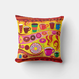 Coussin Tourbillon de café et montée de sucre