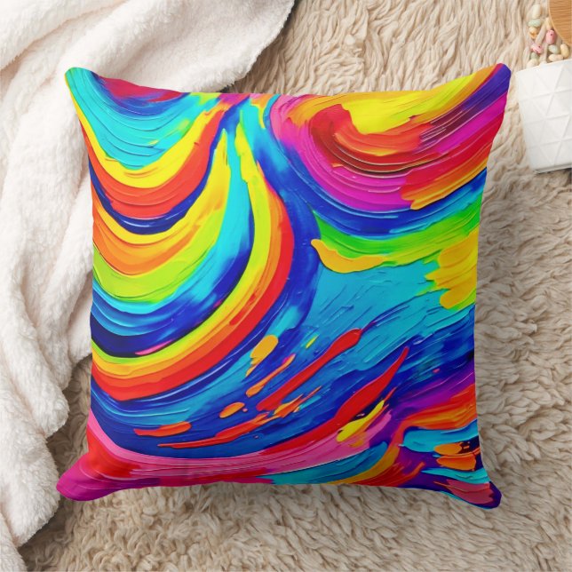 Coussin Tourbillon de couleurs vives (Couverture)