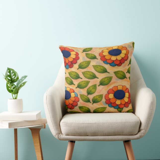 Coussin Tourbillon Floral (Chaise)