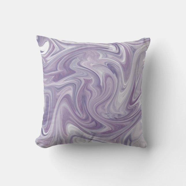 Coussin Tourbillonnant Lavender Abstrait (Recto)