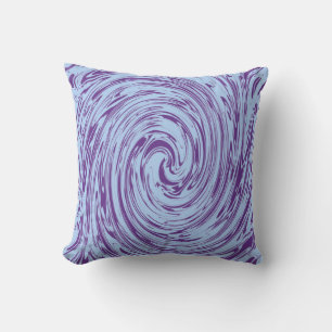 Coussin Tourbillons abstraits de bleu violet Motif personn