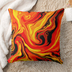 Coussin Tourbillons Abstraits Emouvants et Fougueux