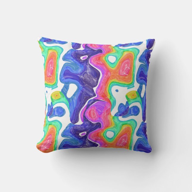 Coussin tourbillons colorés (Recto)