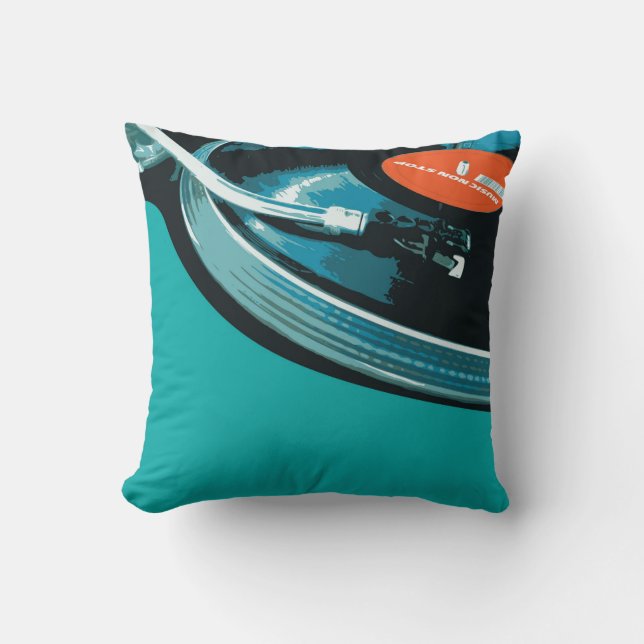 Coussin Tourne-disque de musique vinyle (Recto)