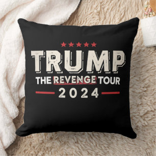 Coussin Tournée de vengeance Trump 2024 Vintage
