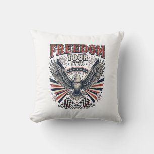 Coussin Tournée Liberté 1776 Vintage Eagle T-shirt Patriot
