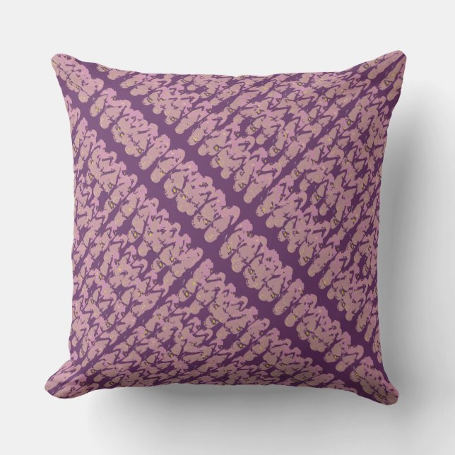 Coussin Tourner l'art (violet n rose) (Recto)