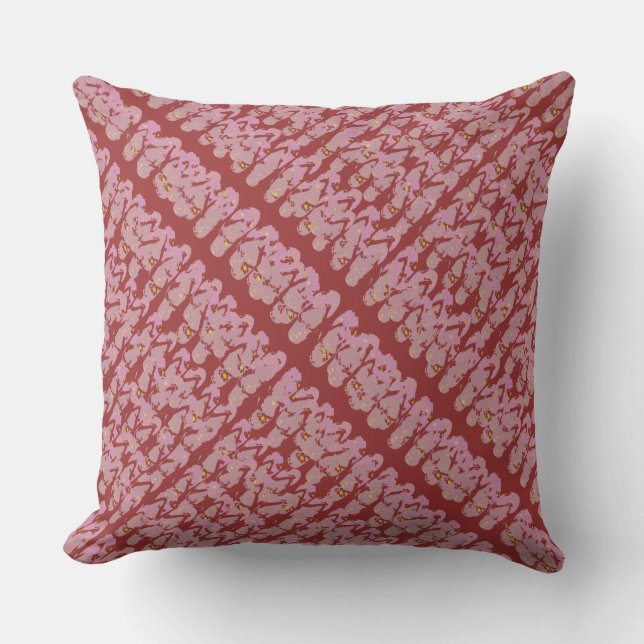Coussin Tourner les tongs rouge rose (Recto)