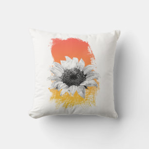 Coussin Tournesol aquarelle