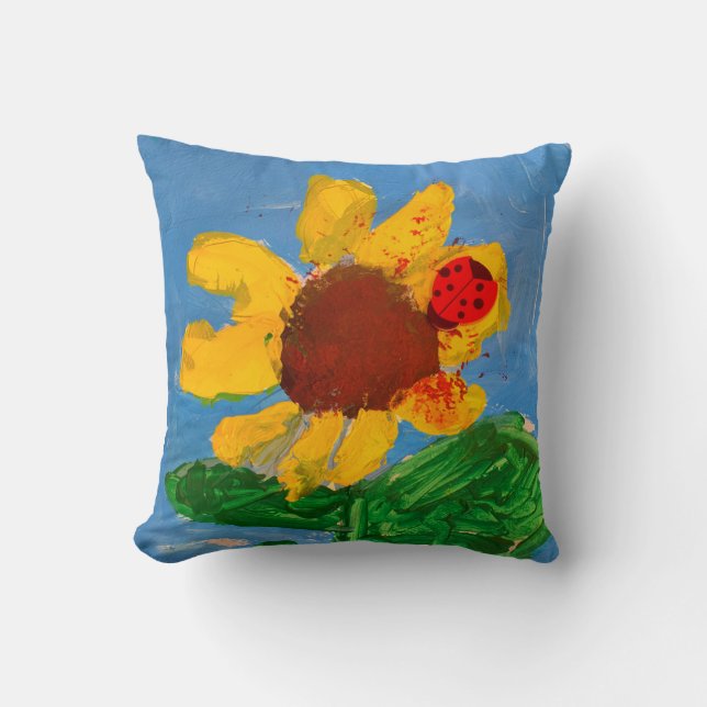 Coussin Tournesol "Art by Kids" (Recto)