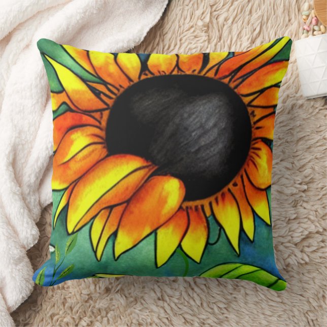 Coussin Tournesol Crayola Artistique élégant élégant Hipst (Couverture)