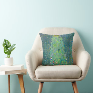 Coussin Tournesol de Klimt, Fleurs Vintage Art Nouveau