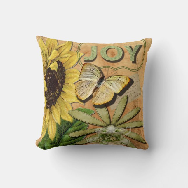 Coussin Tournesol et Tour Eiffel (Recto)