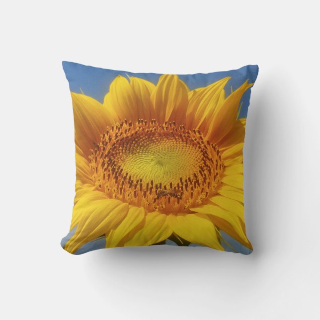 Coussin Tournesol jaune (Recto)