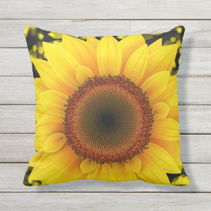 Coussin Tournesol jaune vif