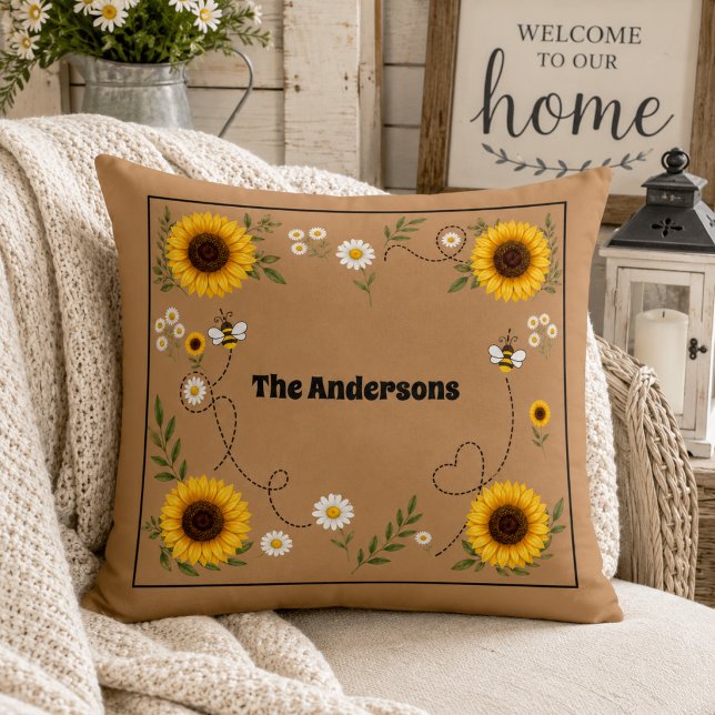 Coussin Tournesol Personnalisé   (Créateur téléchargé)