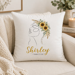 Coussin Tournesol personnalisé chrétien Mon Dieu, Votre Di