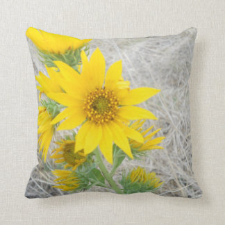Coussin Tournesol Photographie Nature Jaune clair