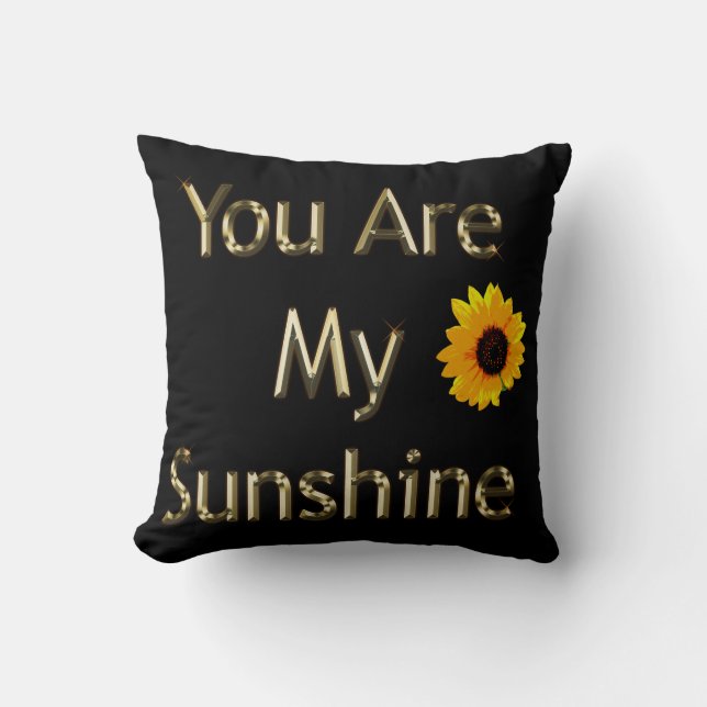 Coussin Tournesol Tu Es Mon Soleil, (Recto)