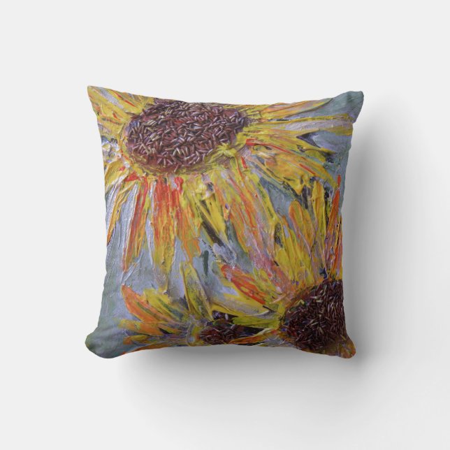 Coussin TOURNESOLS - beauté audacieuse d'été (Recto)