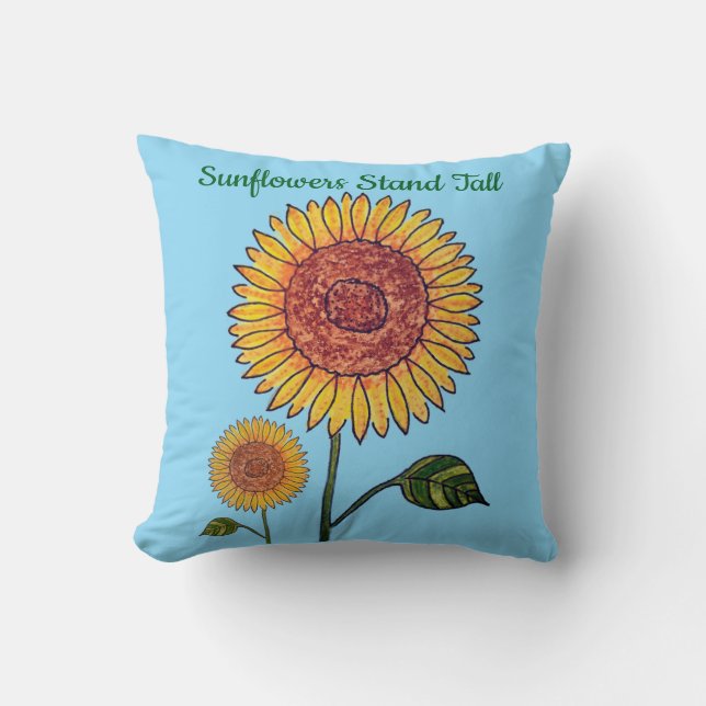 Coussin Tournesols debout fièrement   (Recto)